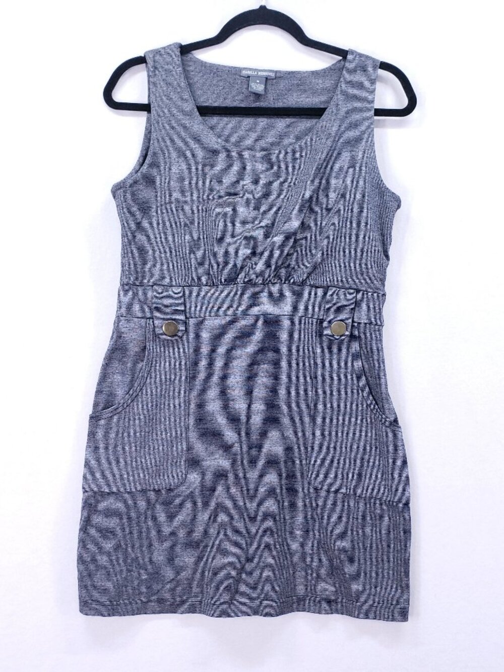 Isabella Rodriguez Gray Mini Dress Size M Boho Beachy Sleeveless Lightweight